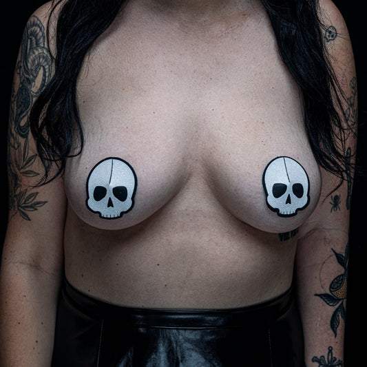 Skull Pasties | Handmade | Real Leather| Gothic Fetish Accessories