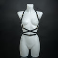 Luna Wraparound Leather Harness | Black