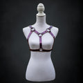 eris cup metallic purple leather harness handmade