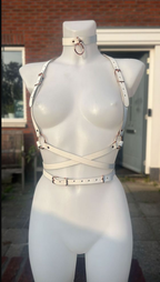 Luna Wraparound Leather Harness | White