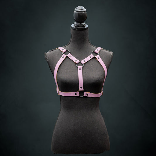 Handmade Lilac Leather Chest Harness - Versatile Statement Piece *LIMITED EDITION*