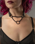 Leather Chain Choker