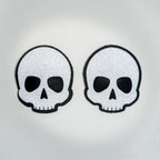 Handmade Real Leather Skull Pasties - Gothic Fetish Accessories