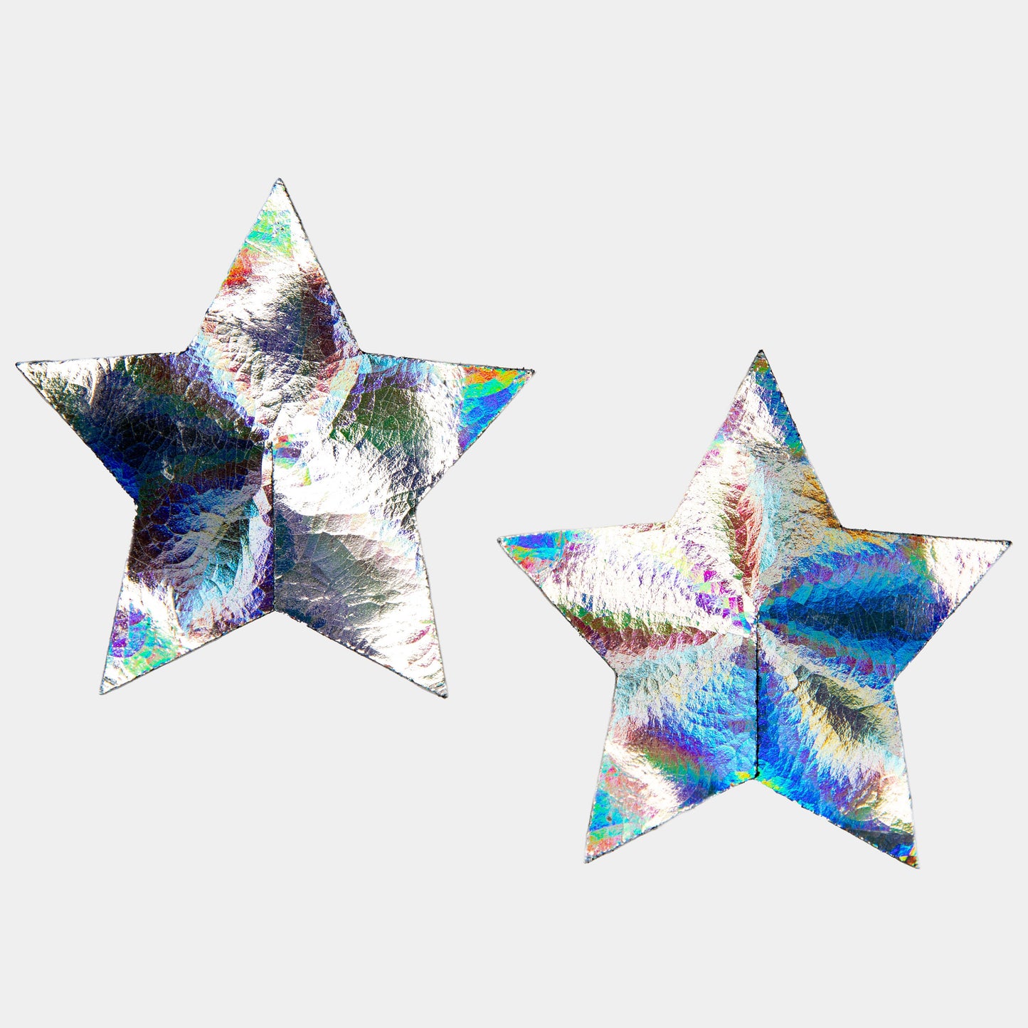 Holografische lederen sterpasteitjes - herbruikbaar en perfect voor raves"