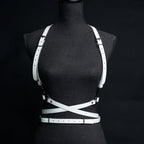 Luna Wraparound Leather Harness | White